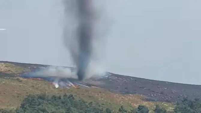 Vídeo capta tornado de fogo durante incêndio em Vila Real
