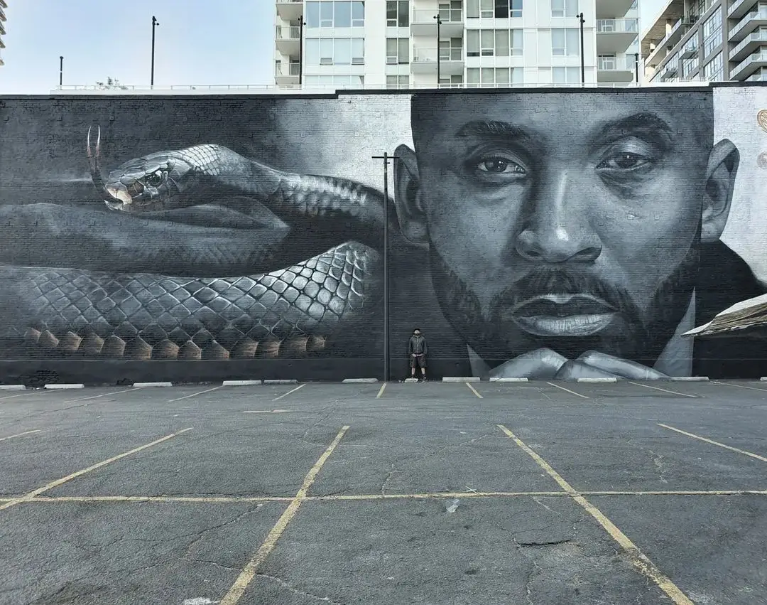 Pela mão de um português nasceu o novo mural de homenagem a Kobe Bryant