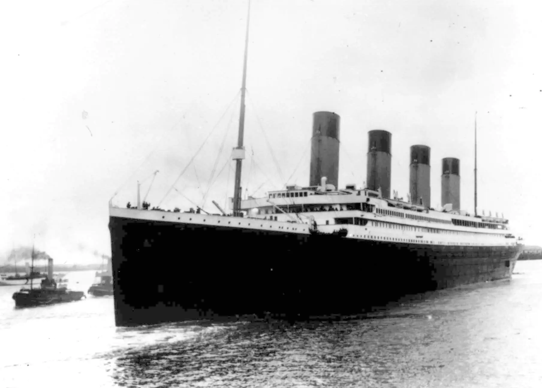 Titanic no dia em que partiu de Inglaterra