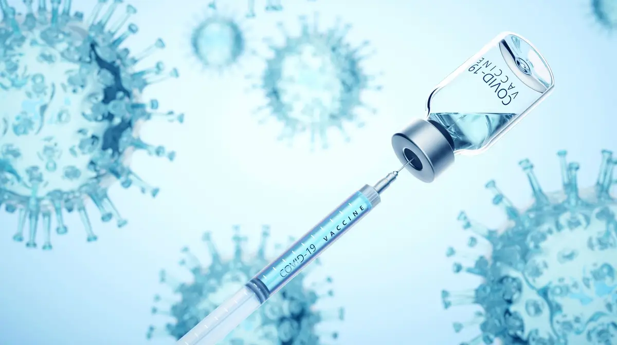 Ilustração de vacina contra a covid-19.
