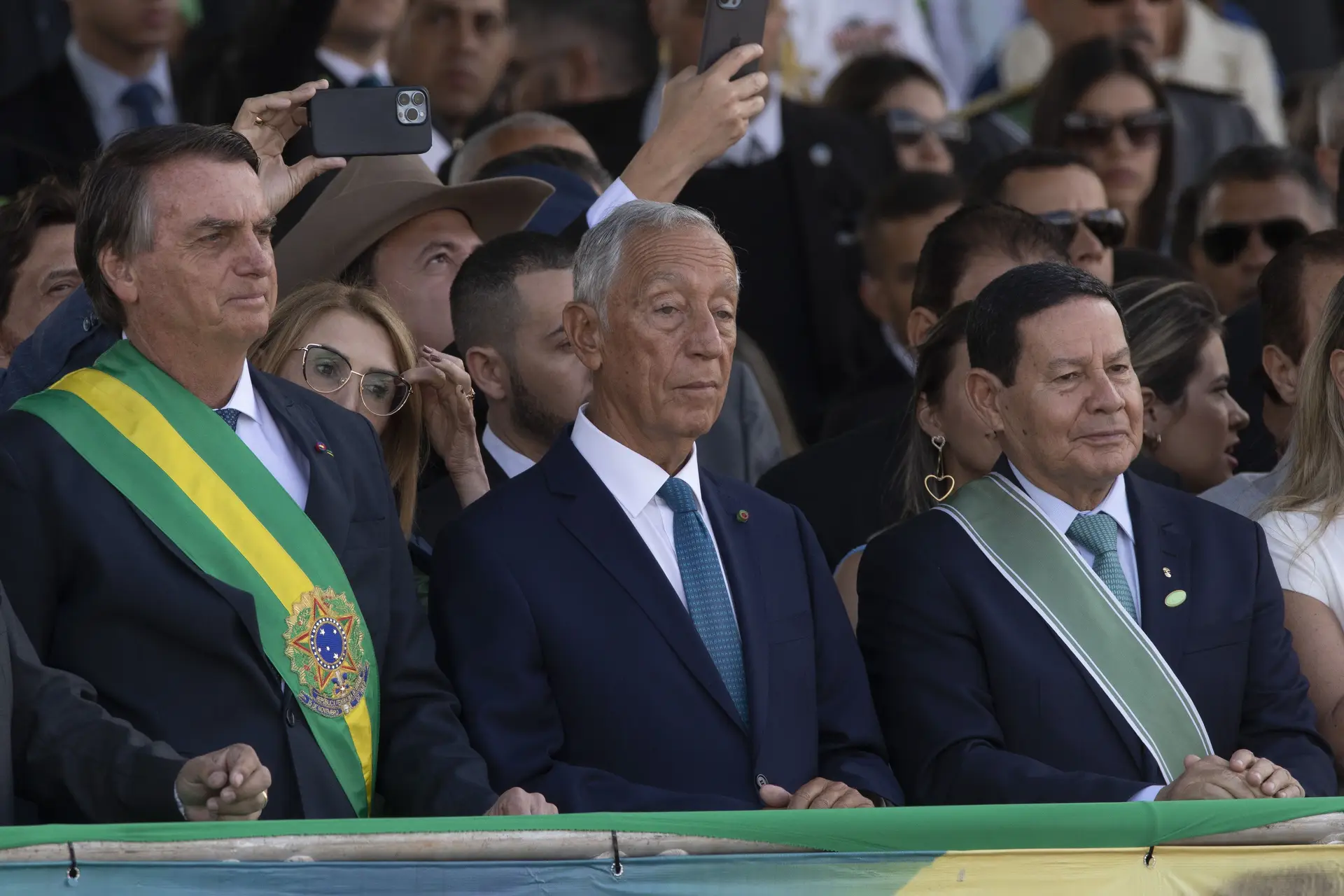 Presidente da República, Marcelo Rebelo de Sousa, discursa no Congresso brasileiro em comemoração dos 200 anos do Brasil.