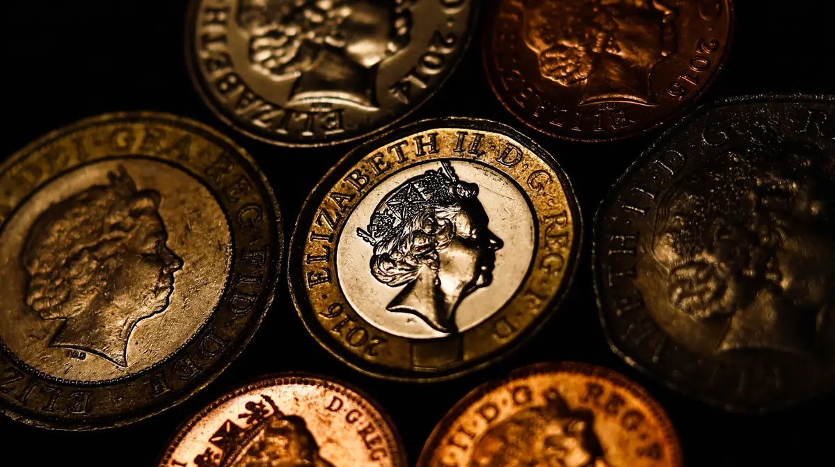 Moedas de libra.