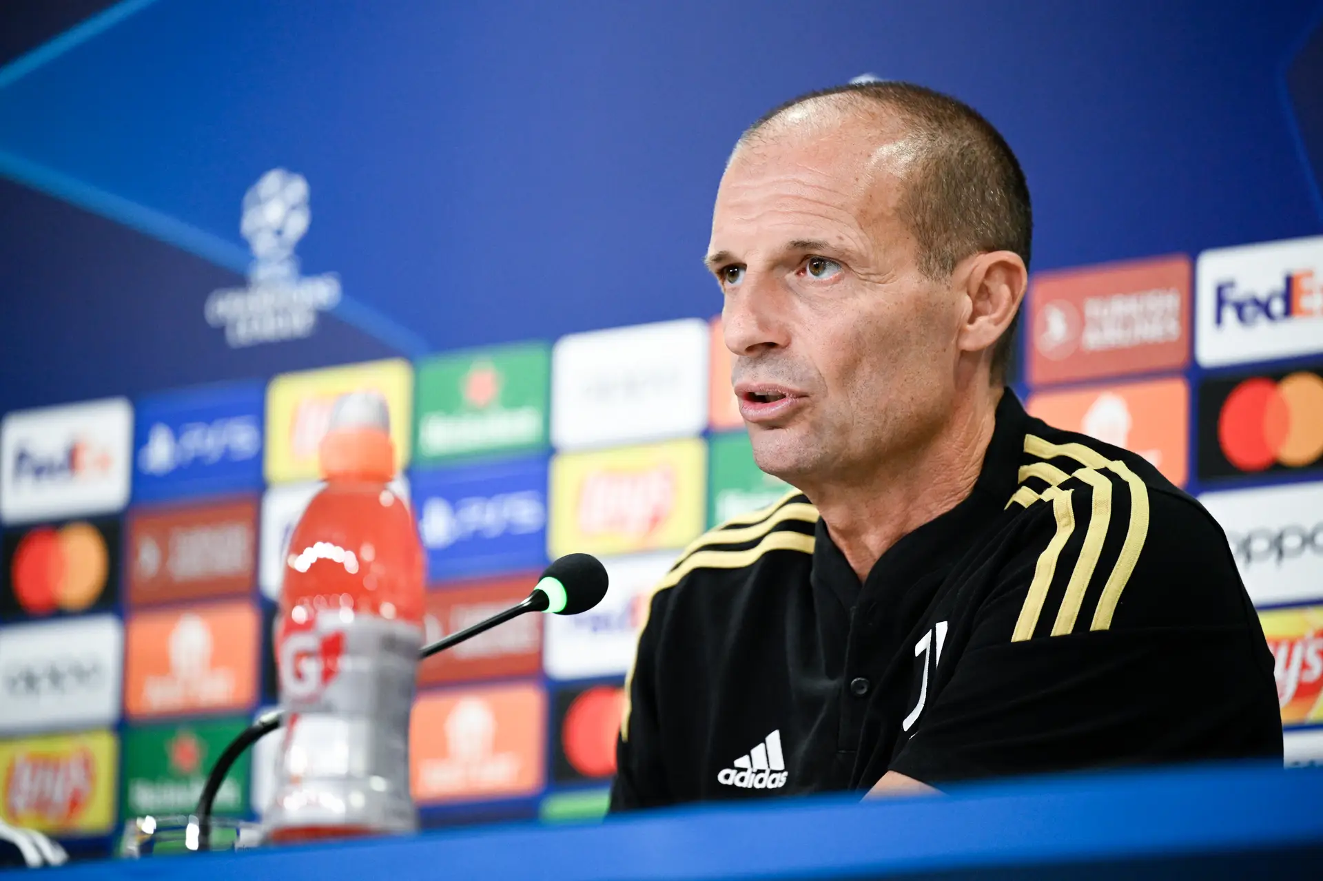 Treinador da Juventus, Massimiliano Allegri, na conferência de antevisão do jogo.