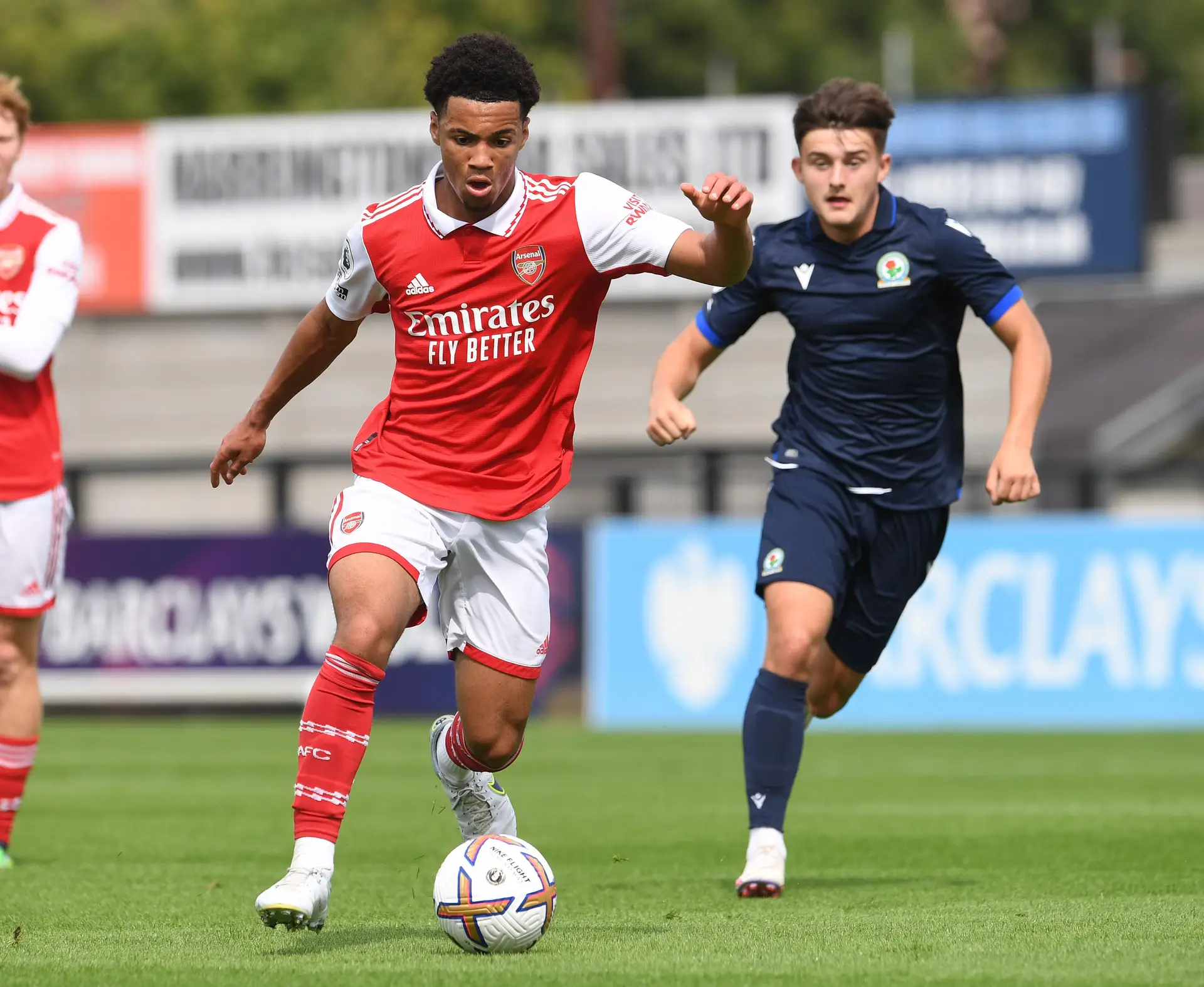Ethan Nwaneri na estreia pela equipa sub-21 do Arsenal, no início deste mês.