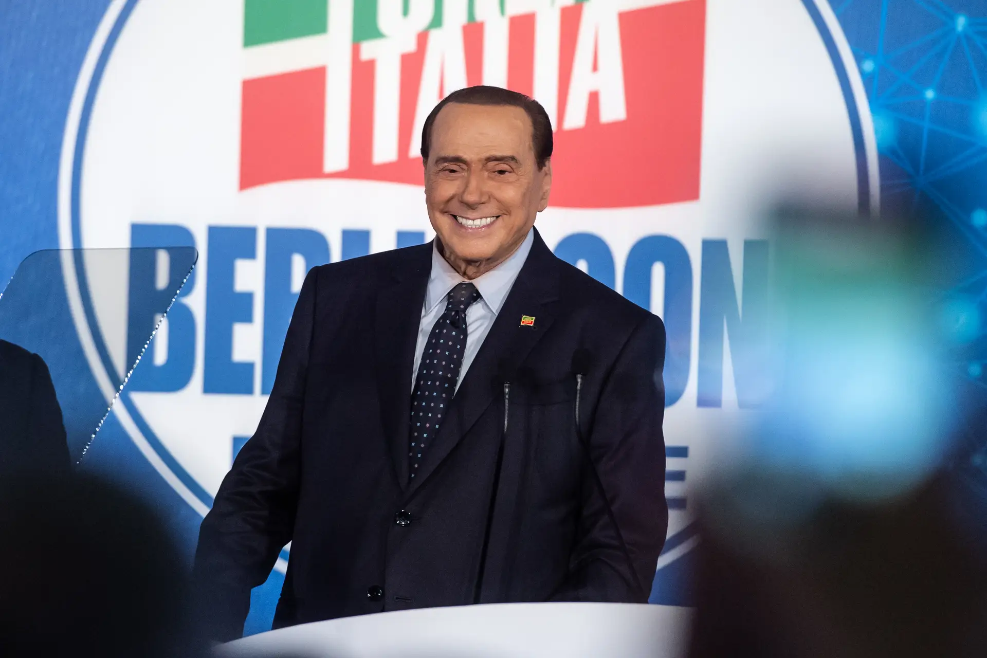 Sílvio Berlusconi, líder do partido de extrema-direita Força Itália