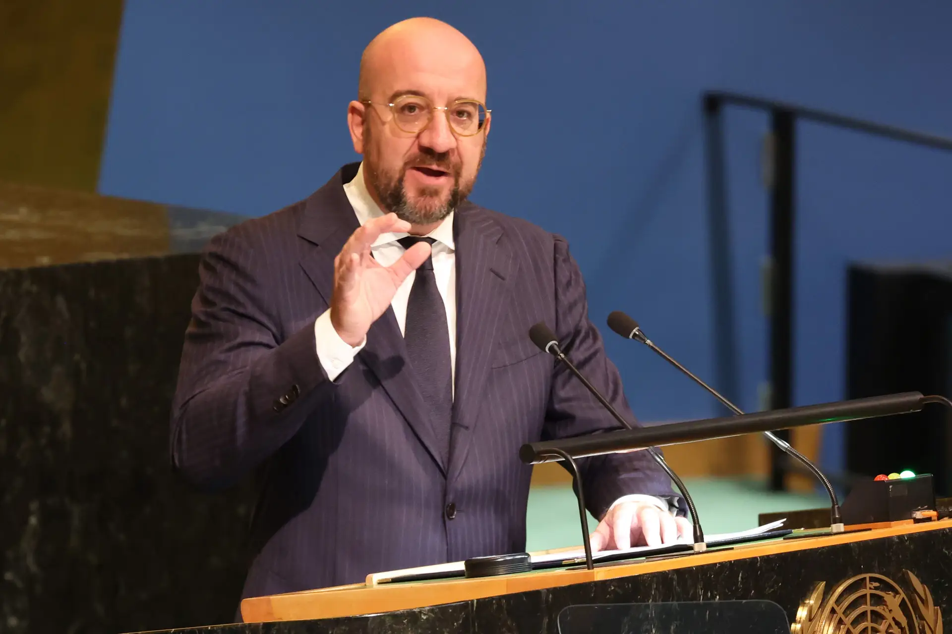 Presidente do Conselho Europeu, Charles Michel, na 77.ª Assembleia-Geral da ONU