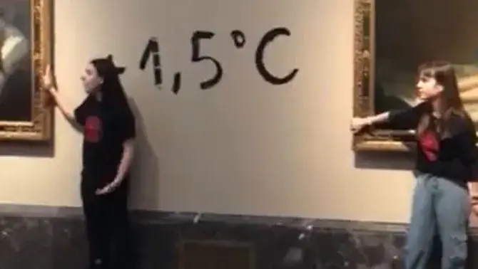 Protestos pelo clima continuam: ativistas prendem-se a quadros de Goya em Madrid