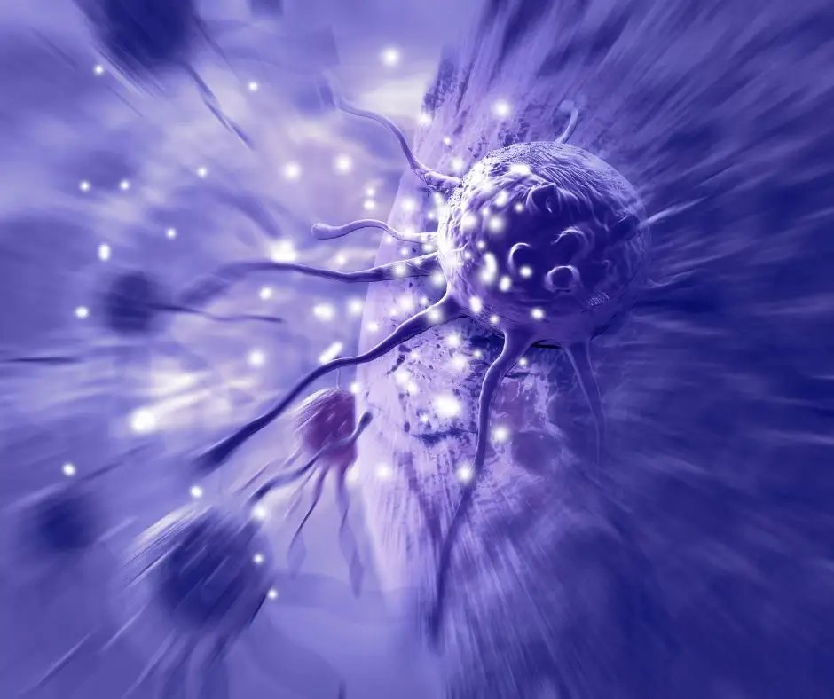 Representação gráfica de células cancerígenas.