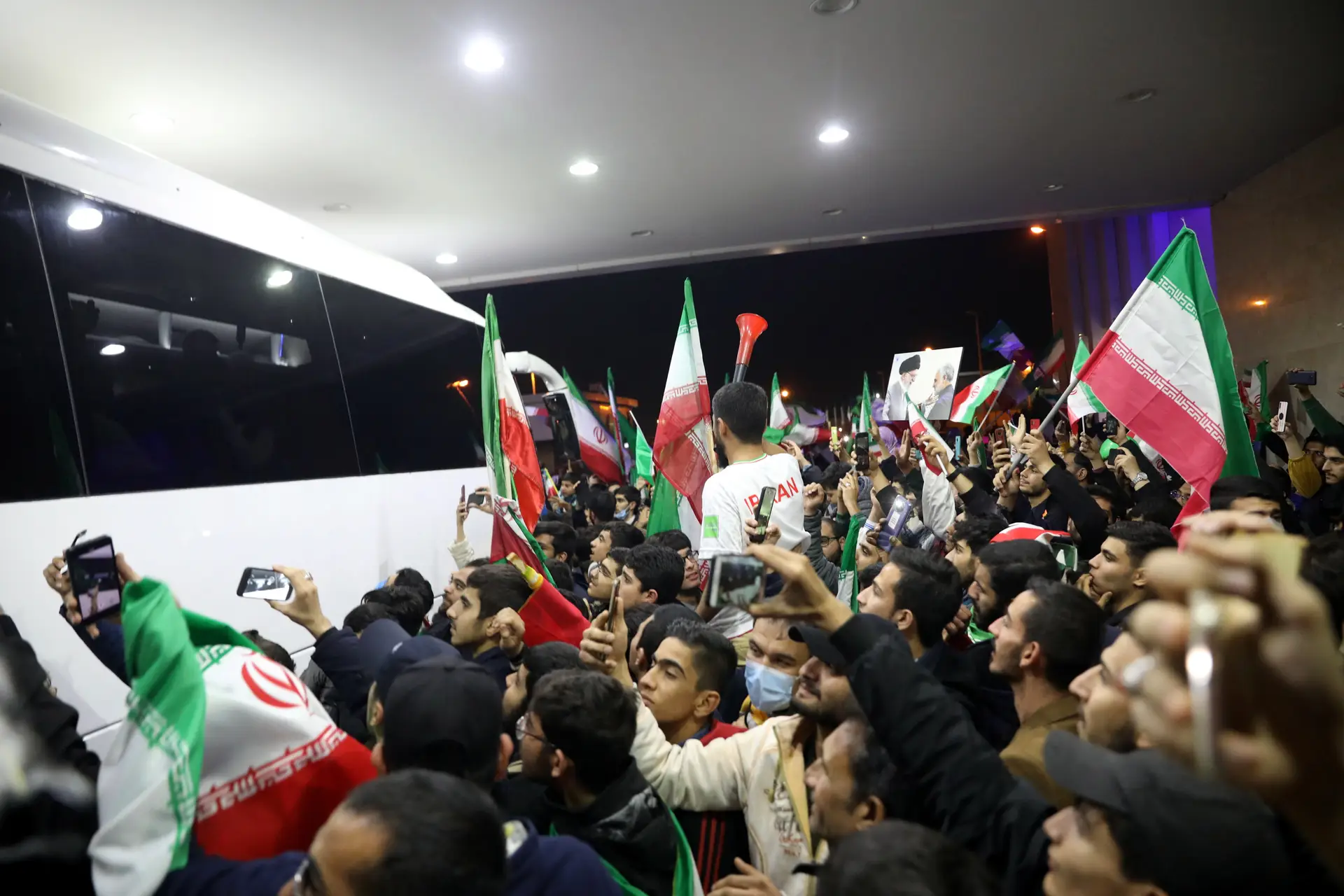 Chegada da seleção iraniana em Teerão