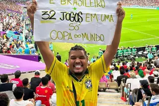 Adepto brasileiro recordista do Guiness assiste a todos os jogos do Mundial ao vivo
