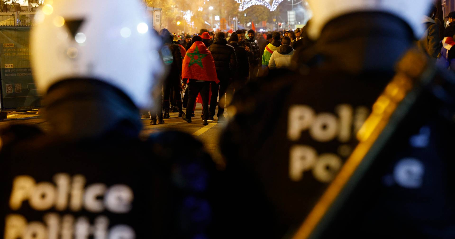 Cerca de 120 detenidos por los disturbios de Bruselas tras la victoria de Marruecos sobre España
