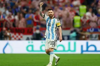 Messi solta “magia” e derruba muralha axadrezada: as imagens do Argentina-Croácia