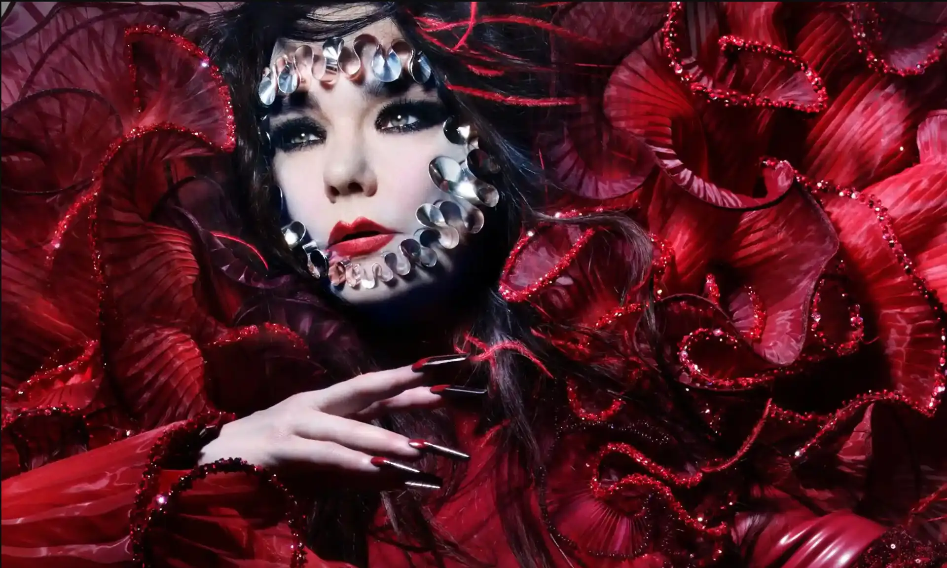 Björk no teledisco da canção "Ovule", ou as imagens que nascem da música