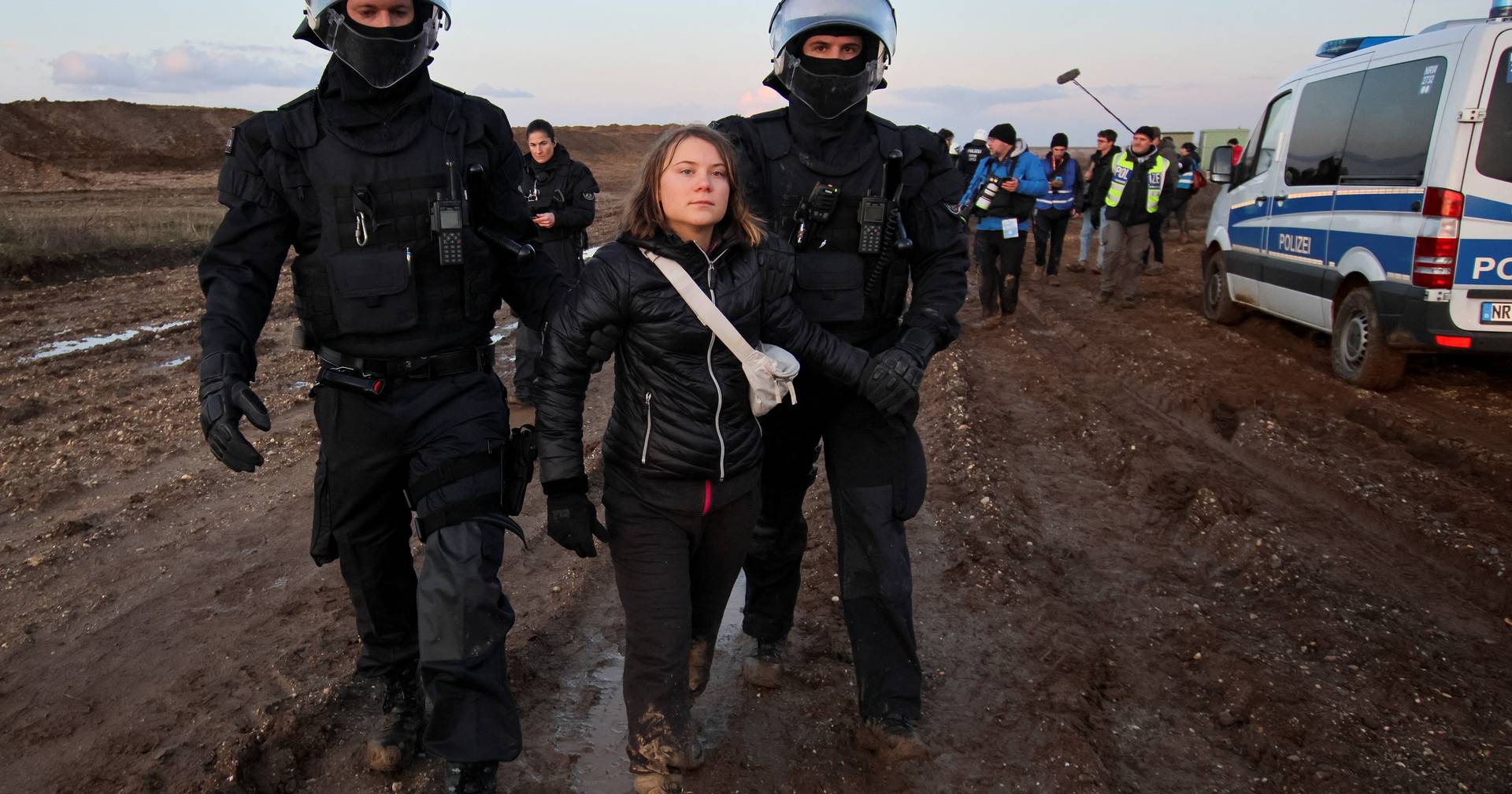 Greta Thunberg arrestada durante una manifestación en Alemania