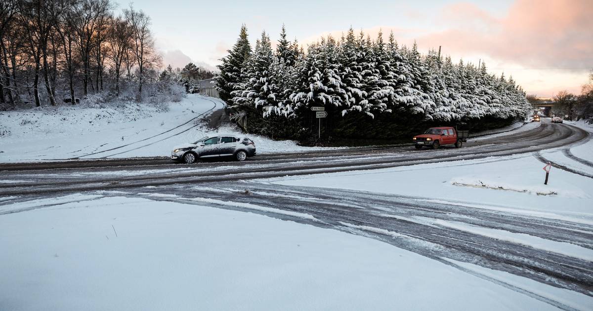 Low-pressure system Ingrid blankets several areas in white where it doesn't usually snow
