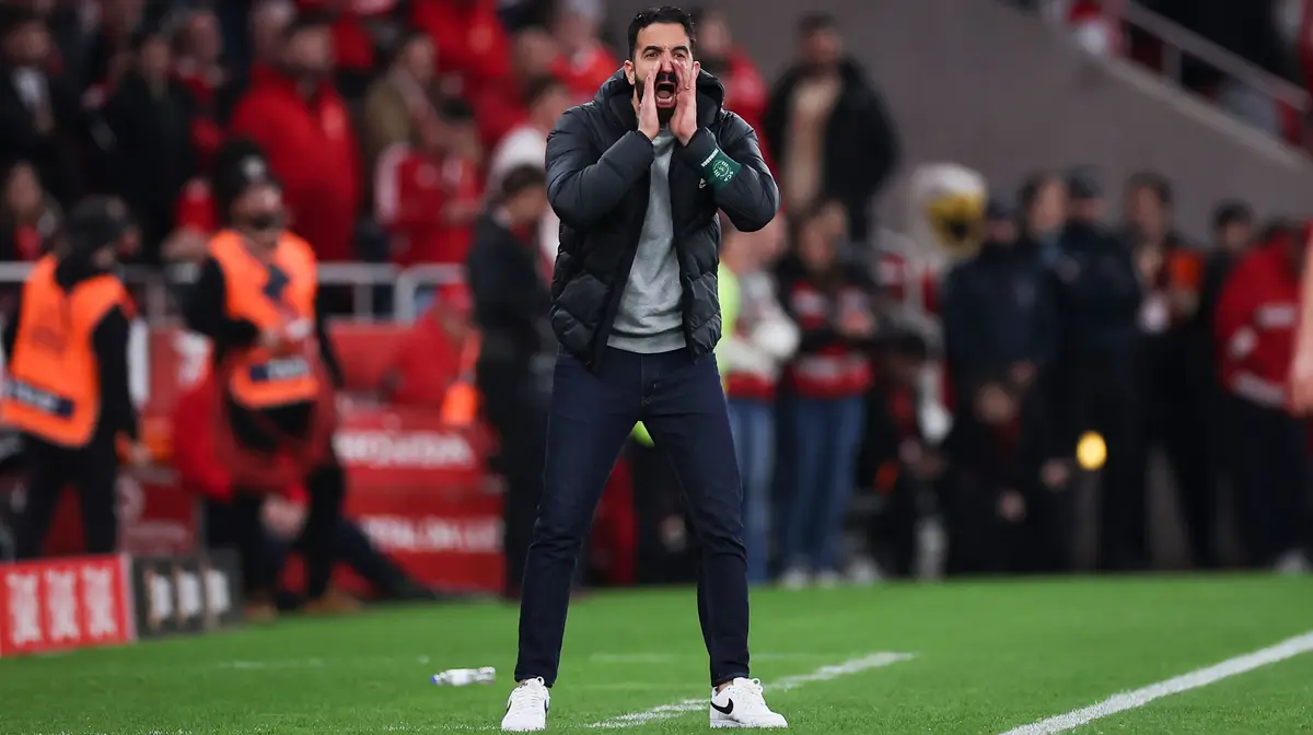 Rúben Amorim durante partida do Sporting a contar para o campeonato.