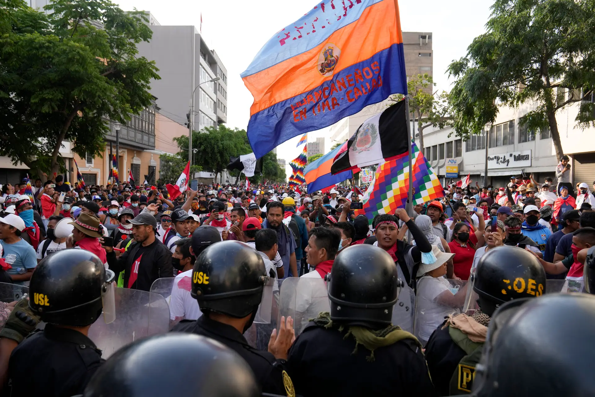 Manifestações no Peru.