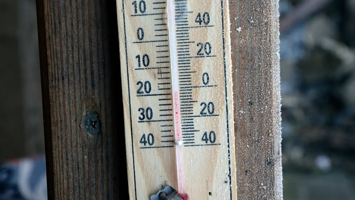 Termómetro com temperaturas negativas