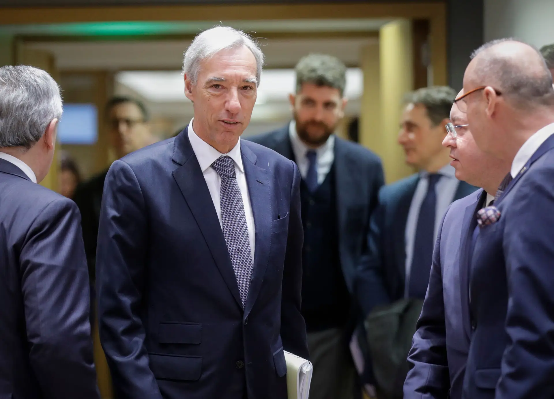 O ministro dos Negócios Estrangeiros, João Gomes Cravinho, no Conselho dos Negócios Estrangeiros, que decorre em Bruxelas.
