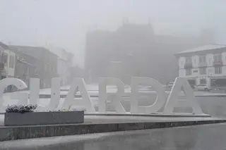 Cidades dos distritos da Guarda e Viseu estão cobertas por um manto branco