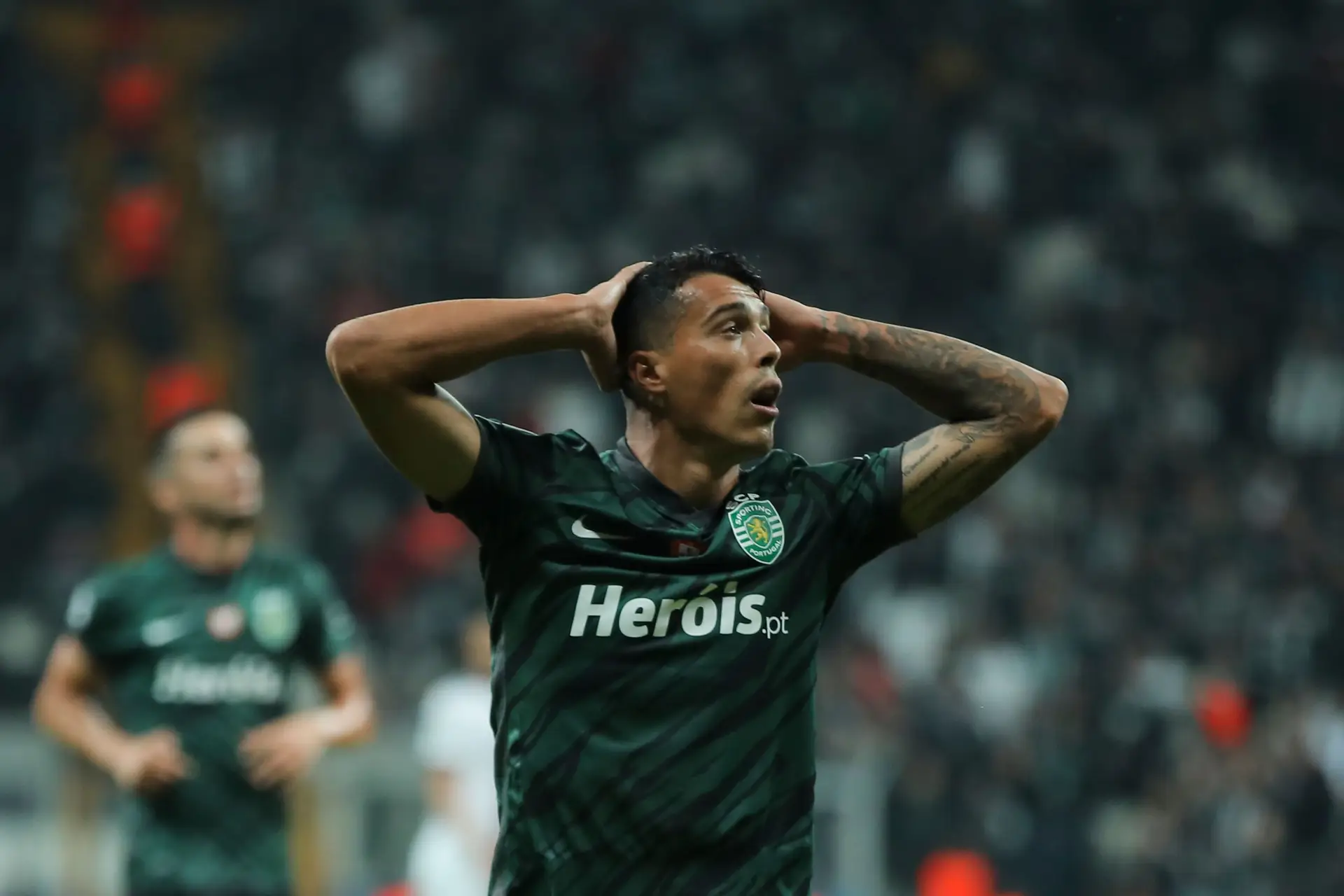 Pedro Porro durante partida da Champions League, em outubro de 2021.