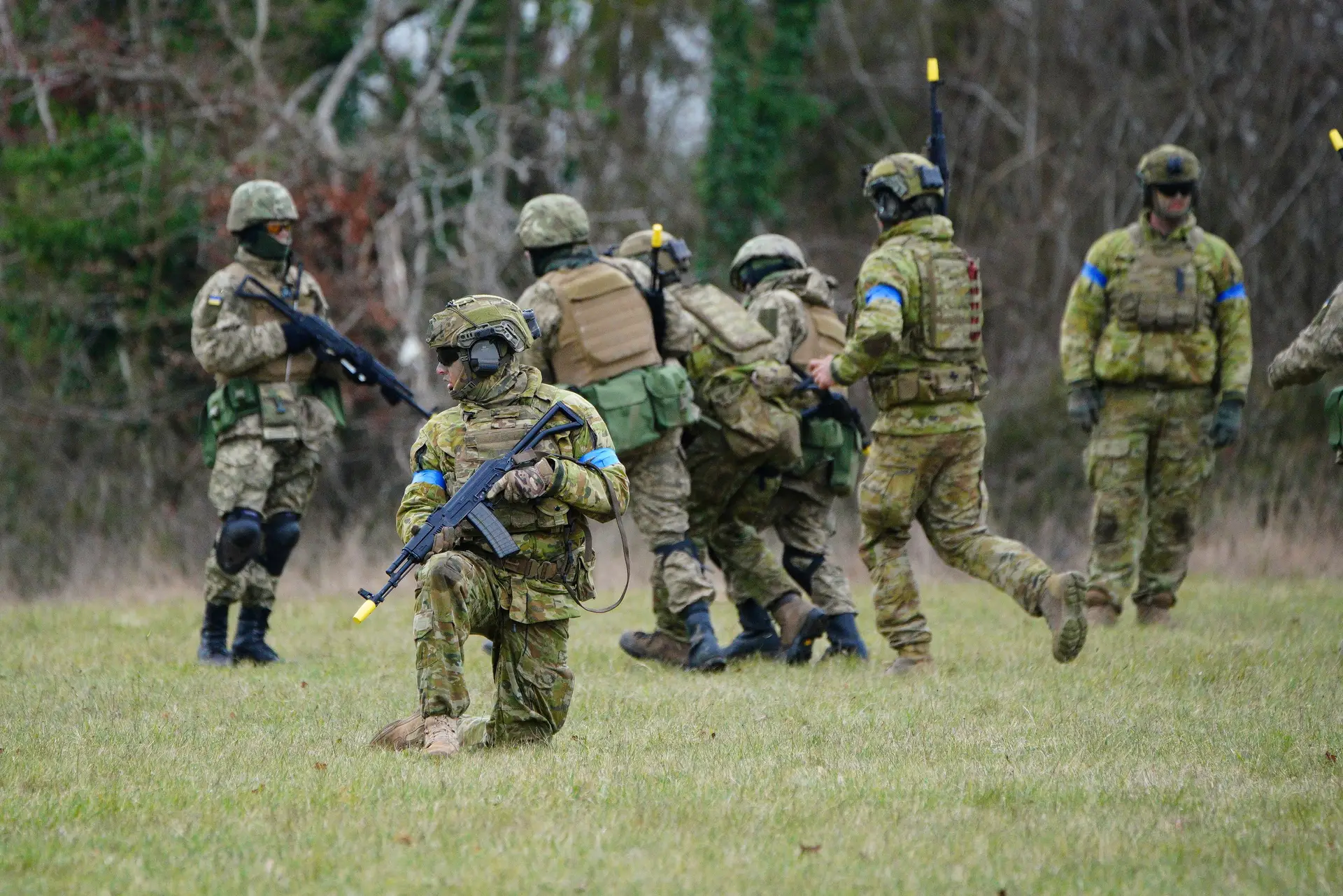 Treino de militares ucranianos