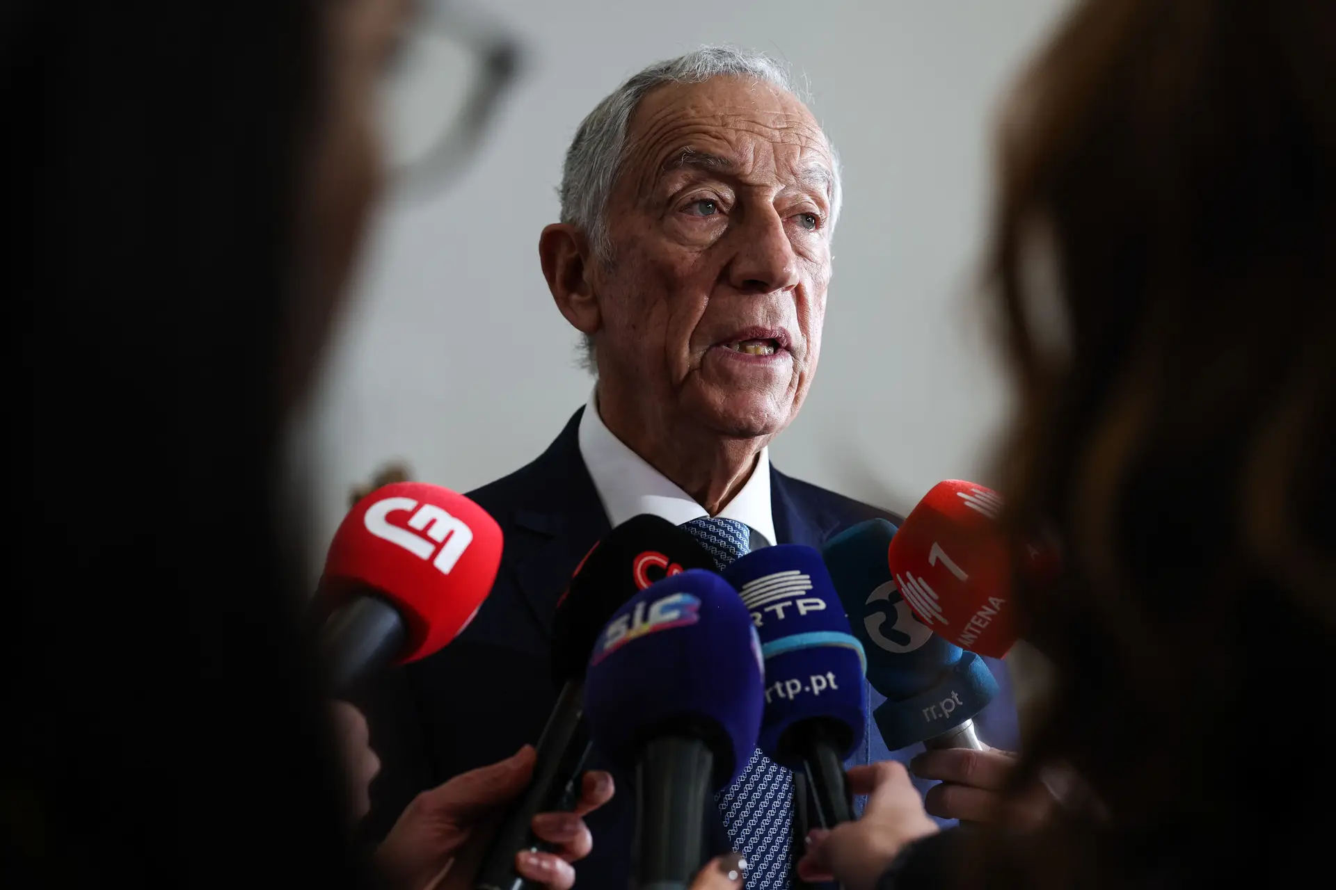 O Presidente da República, Marcelo Rebelo de Sousa, fala à imprensa.