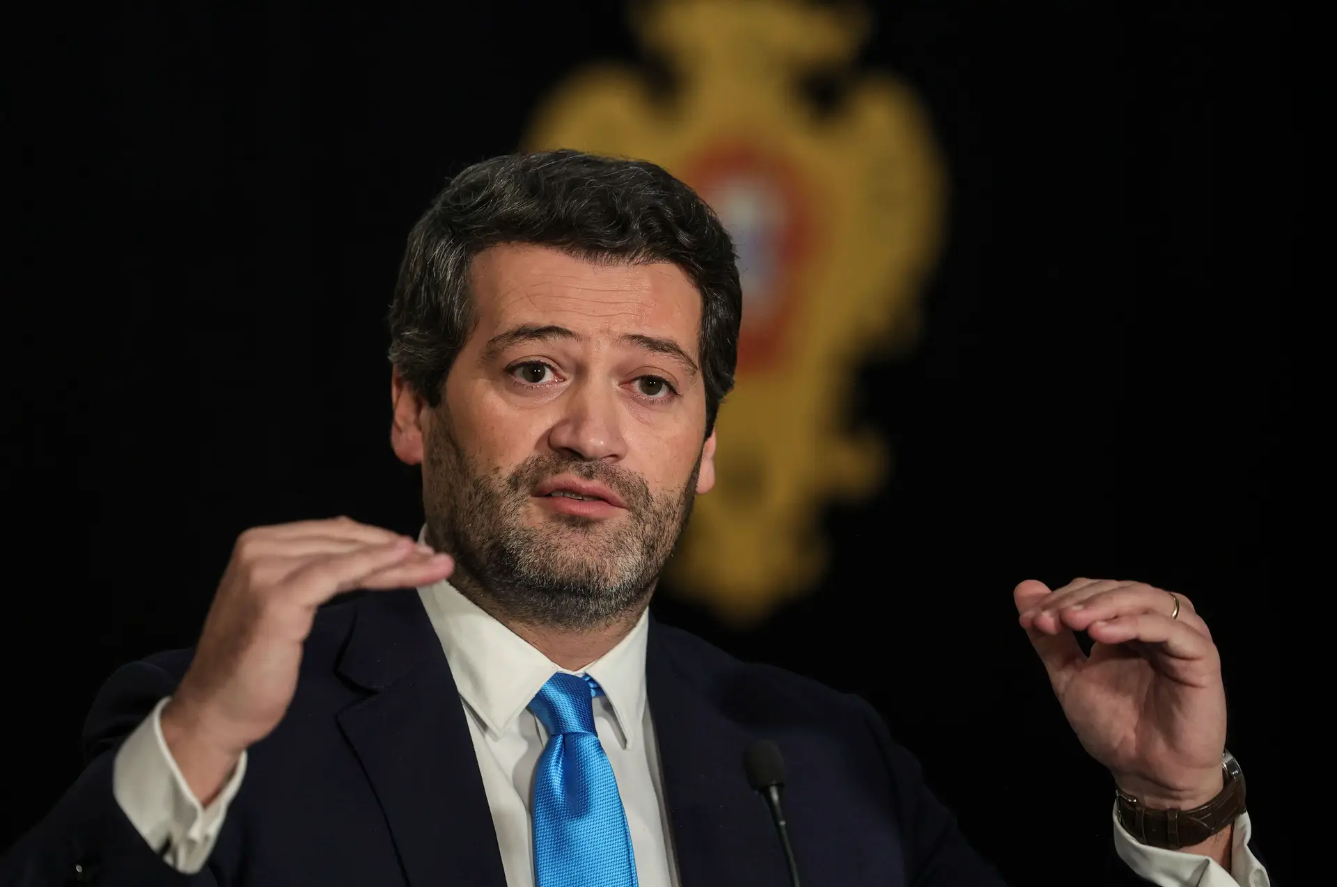 André Ventura em Belém após reunião com Marcelo Rebelo de Sousa na competência de líder reeleito do partido Chega