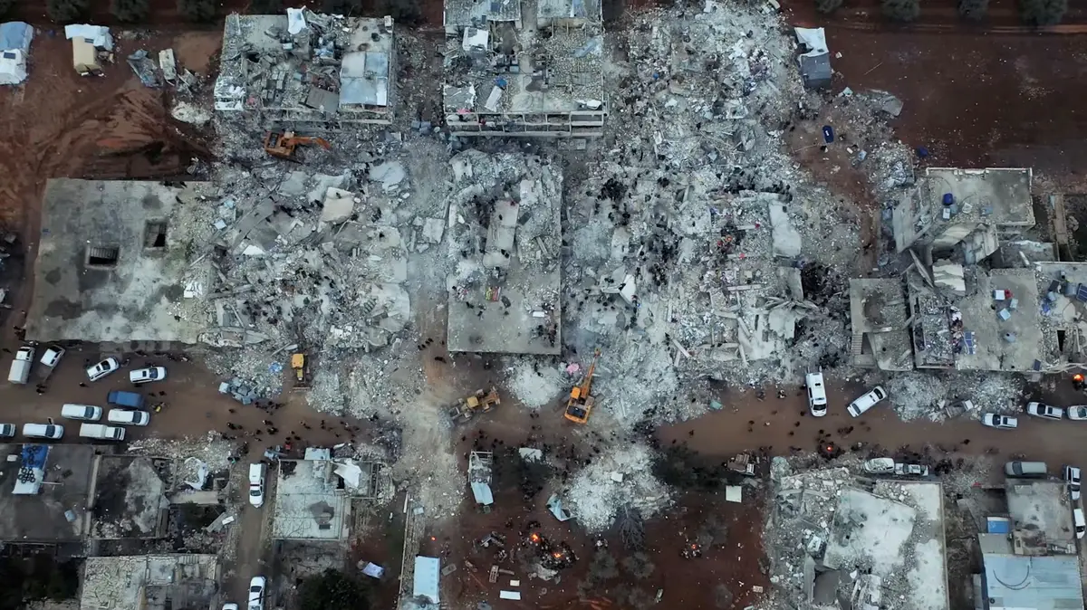 Imagem aérea de Alepo, na Síria.