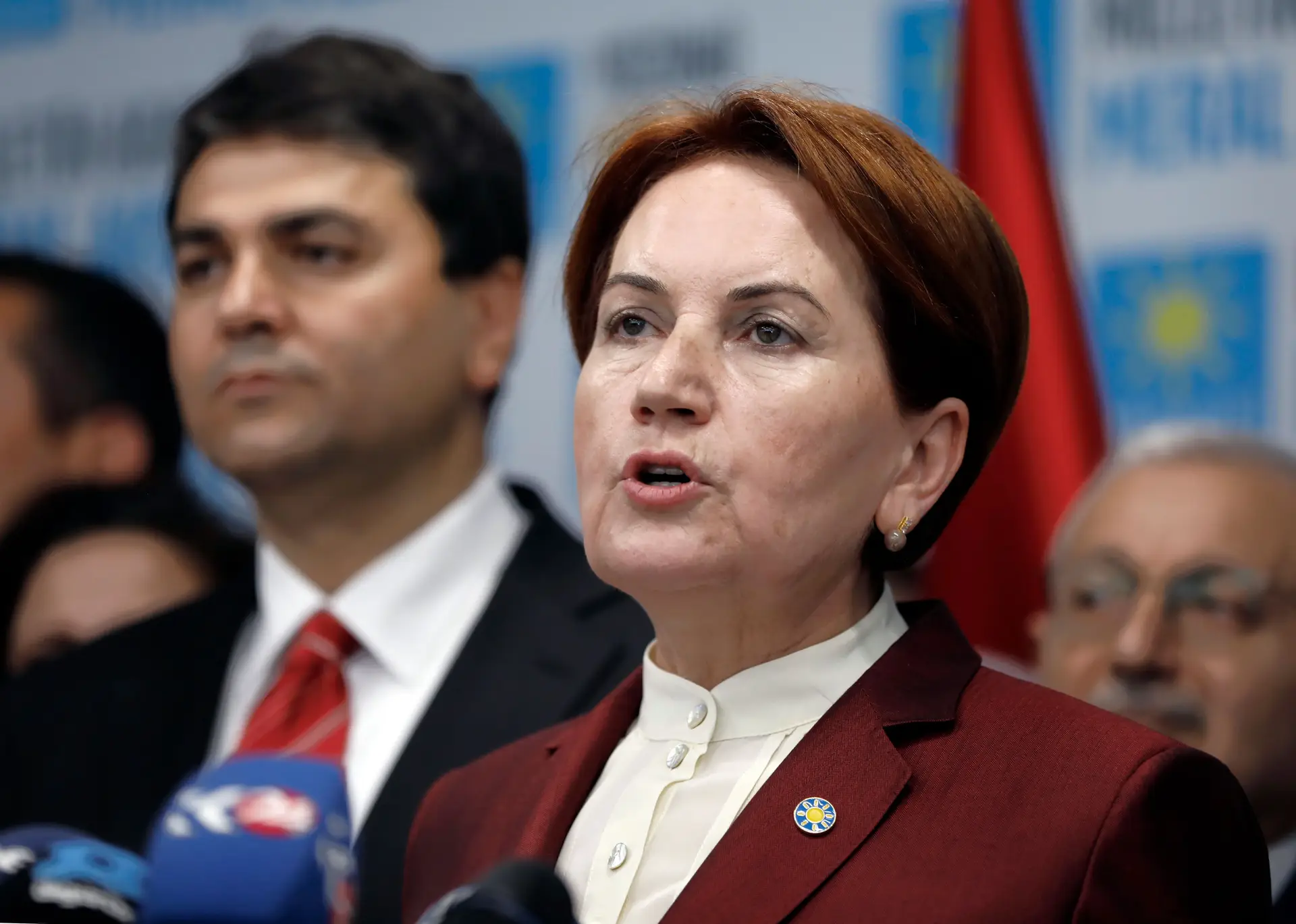 A líder do segundo partido da oposição turca, Meral Aksener