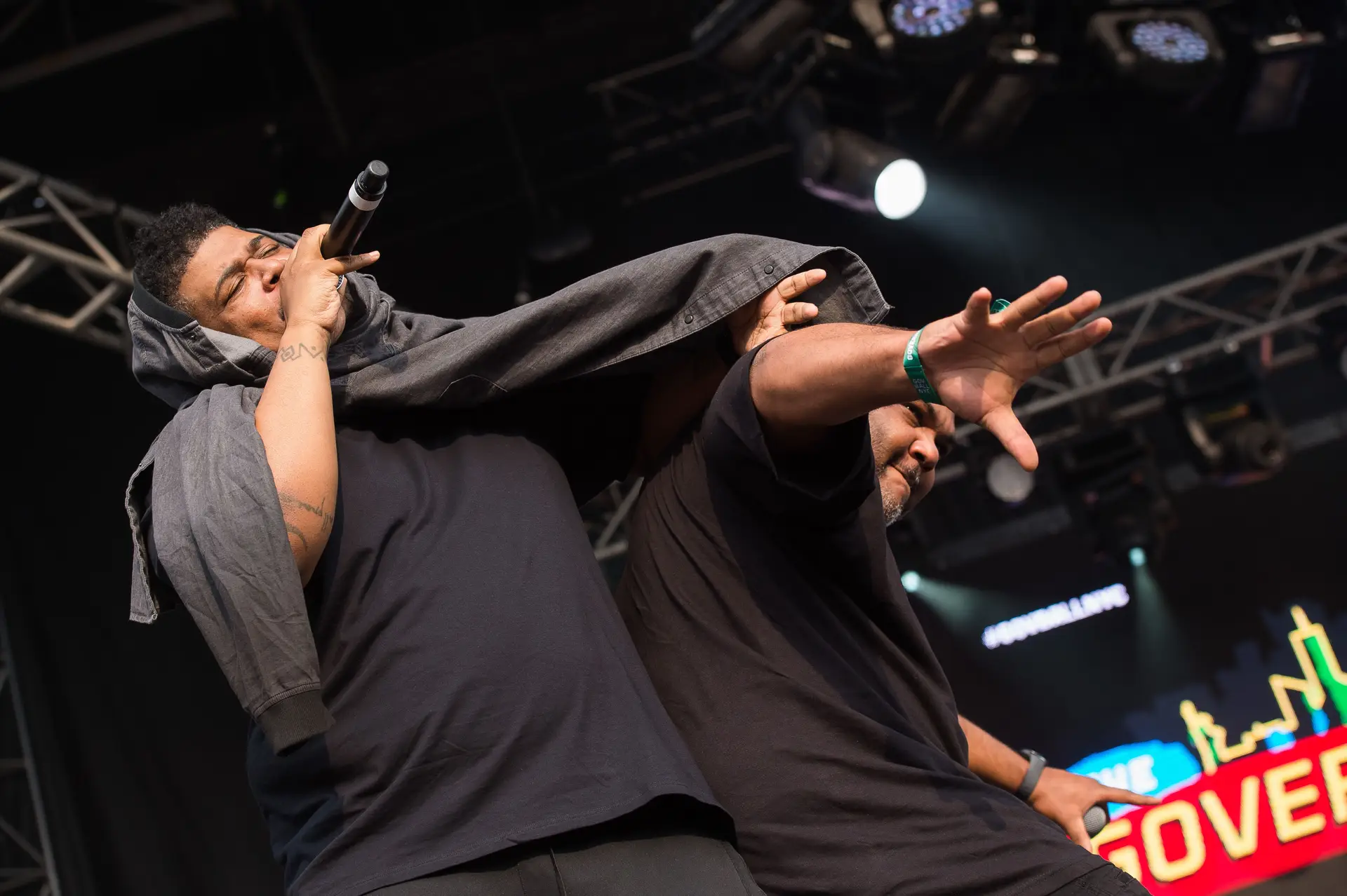 David Jolicoeur, à esquerda, no Ball Music Festival, em 2016.