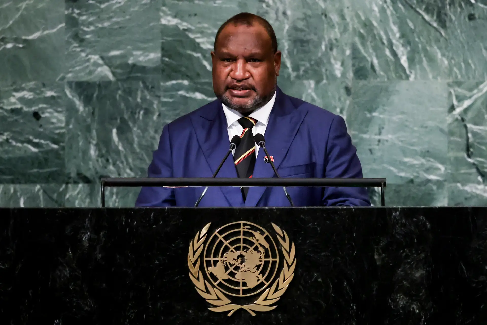 O primeiro-ministro da Papua Nova Guiné James Marape