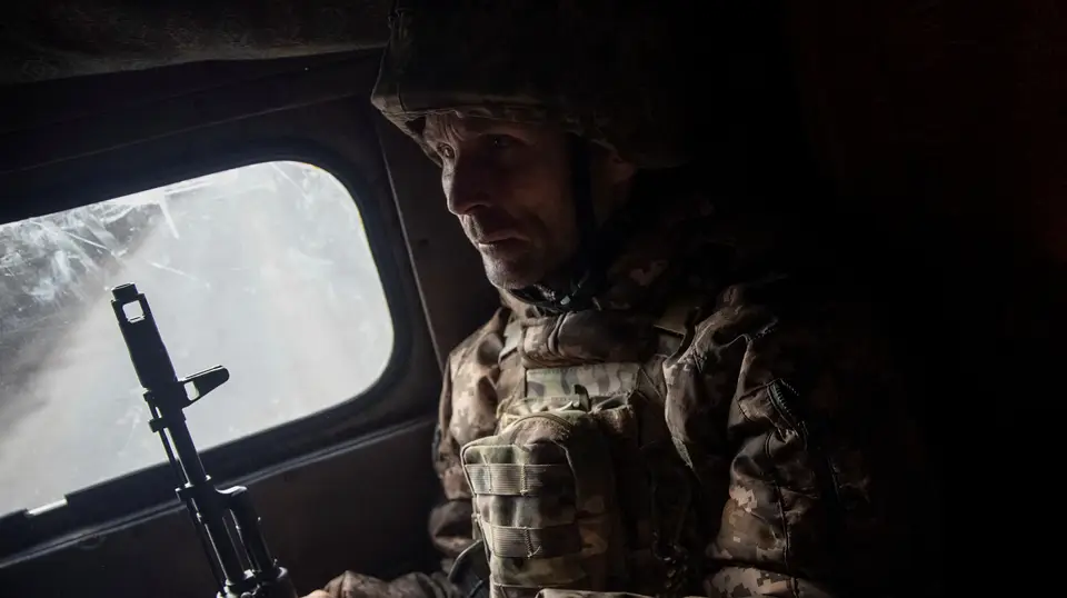 Soldado ucraniano em Bakhmut