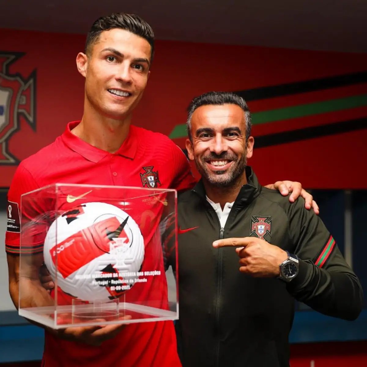 Ricardo Regufe e Cristiano Ronaldo.