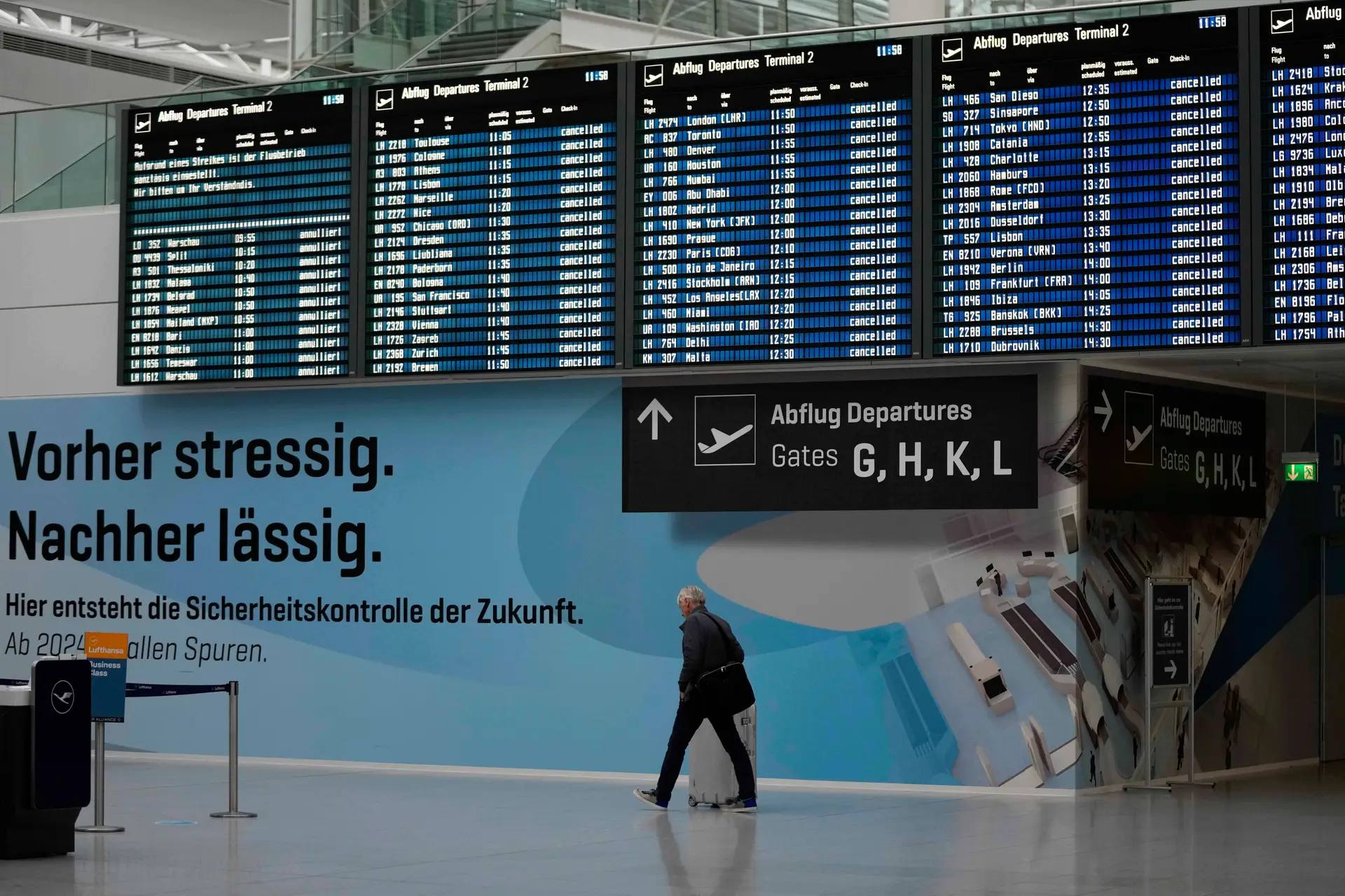 Atrasos e voos cancelados na Alemanha na véspera da greve nacional