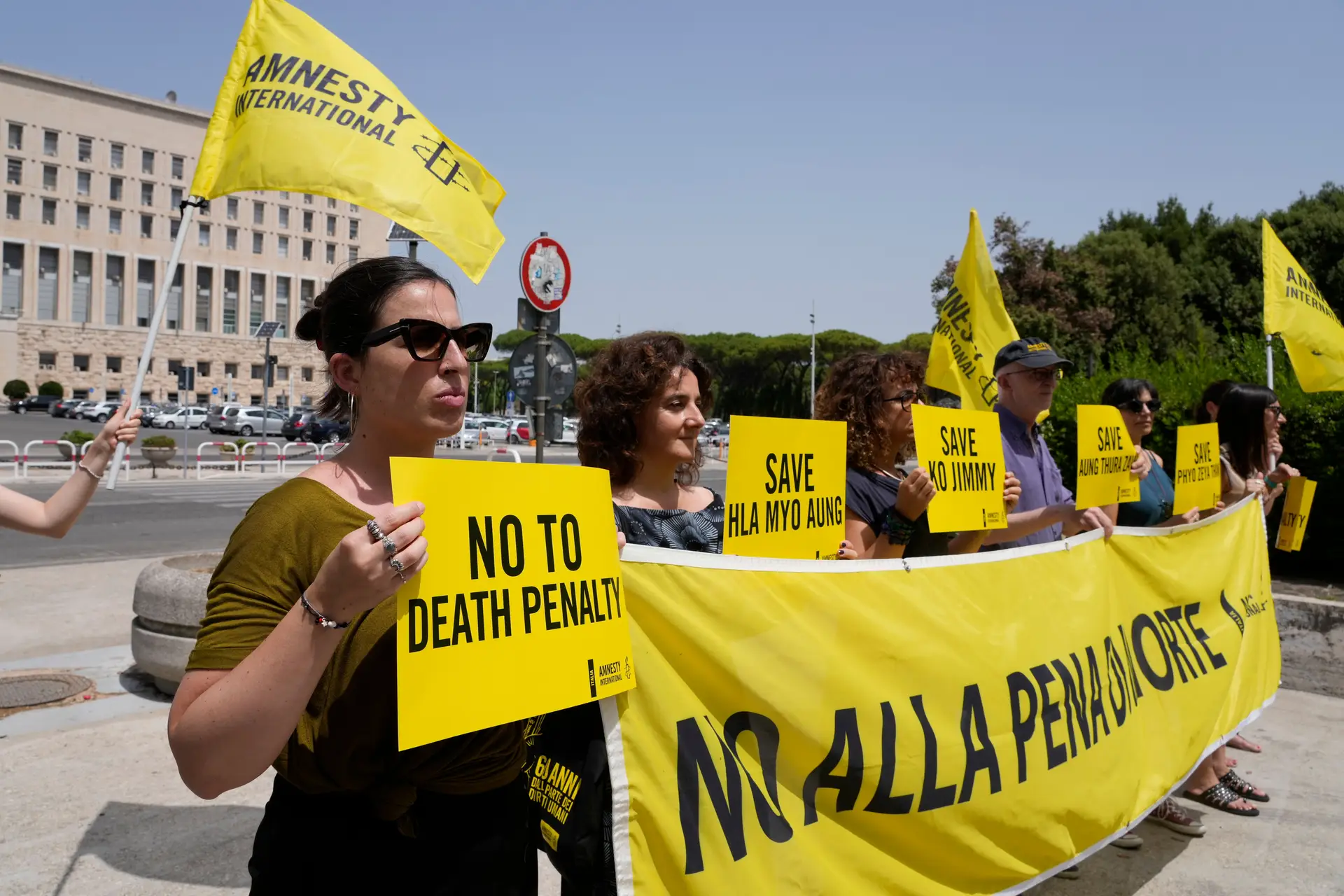 Manifestação da Amnistia Internacional contra a pena de morte.
