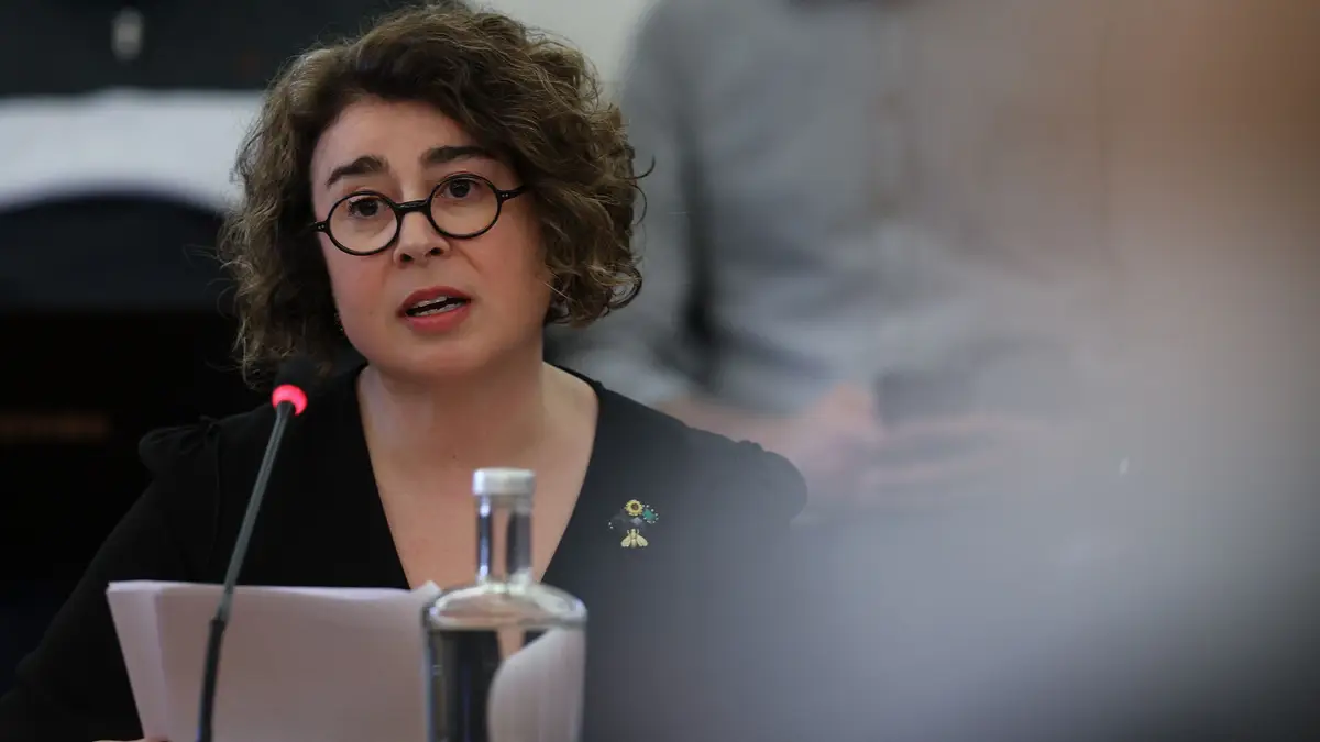 Alexandra Reis, na Comissão Parlamentar de Inquérito, na Assembleia da República, em Lisboa,