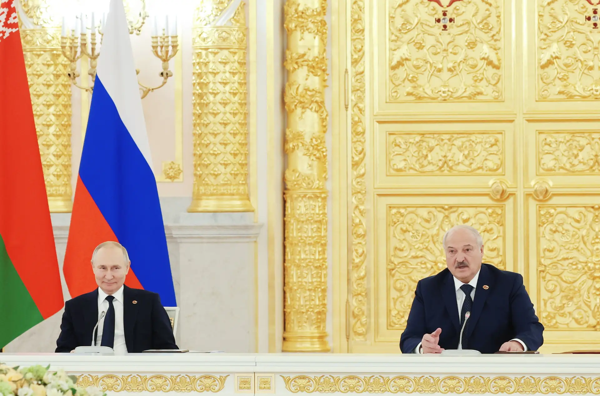 Presidente da Rússia, Vladimir Putin, e Presidente da Bielorrússia, Alexander Lukashenko
