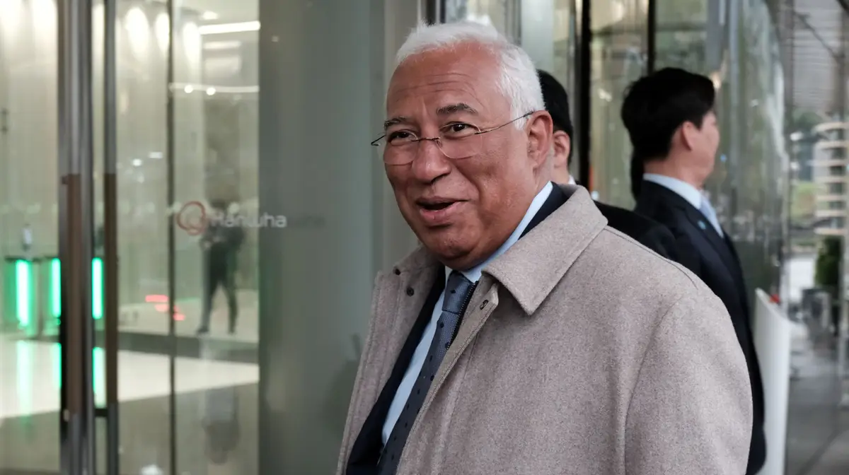 Primeiro-ministro, António Costa, à chegada a uma reunião na Coreia do Sul