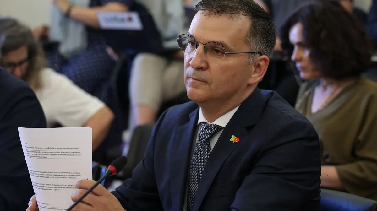 Manuel Beja, durante a audição na comissão Parlamentar de inquérito à TAP, na Assembleia da República, em Lisboa.