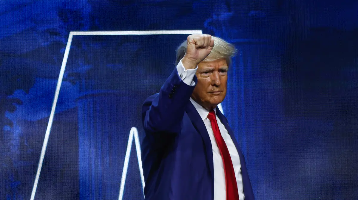 Donald Trump no encontro da Associação Pró-Armas, em Indianapolis, nos EUA