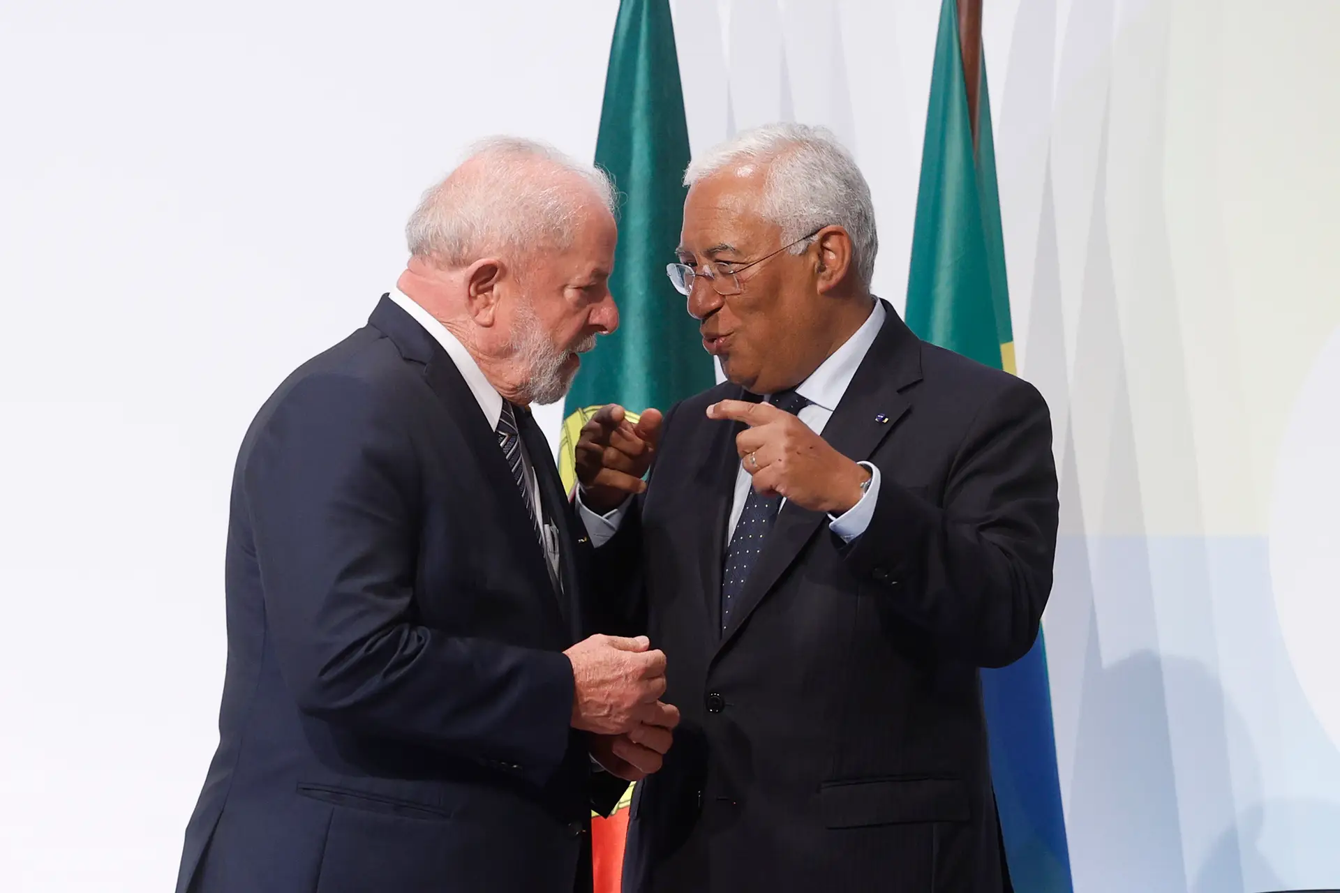 Presidente do Brasil, Lula da Silva, e António Costa, primeiro-ministro português