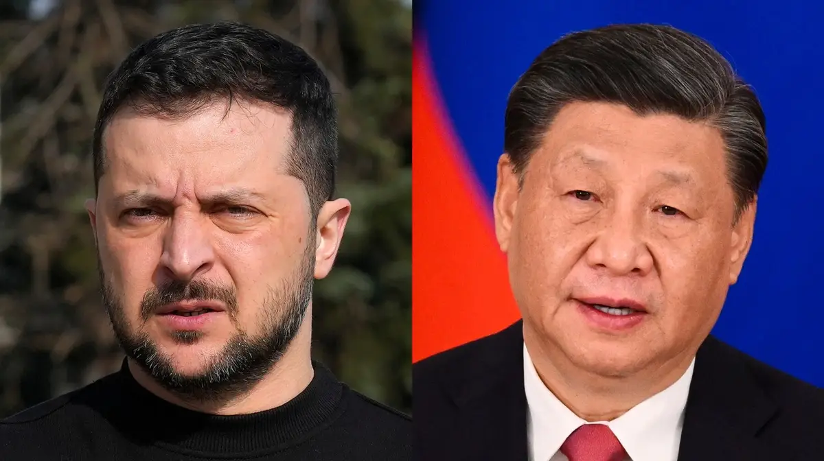 Volodymyr Zelensky e Xi Jinping