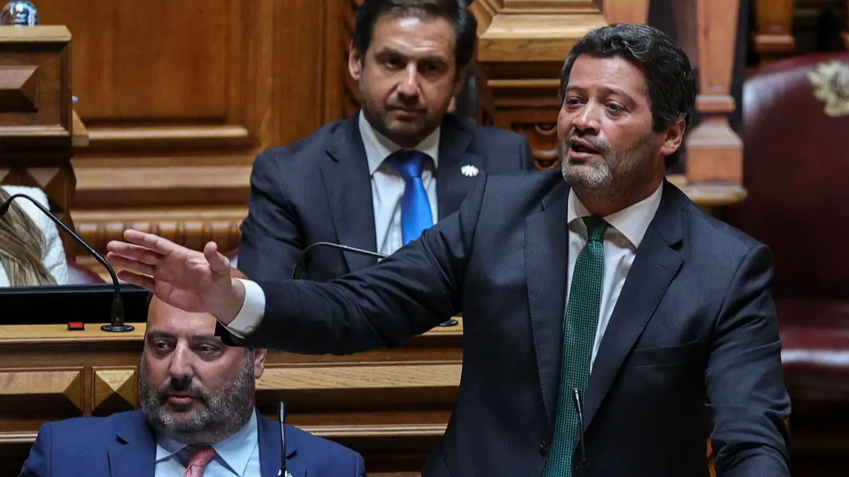 Presidente e deputado do CHEGA, André Ventura na Assembleia da República