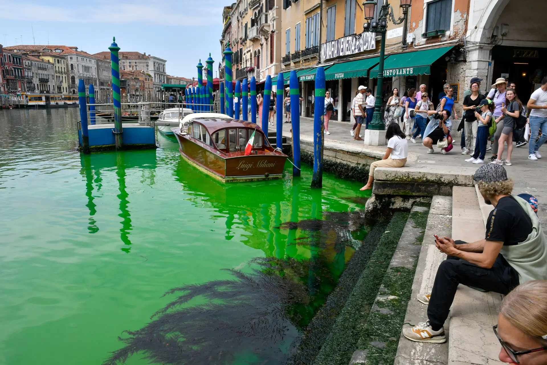 Grande Canal de Veneza ficou verde fluorescente, mas mistério já foi desvendado