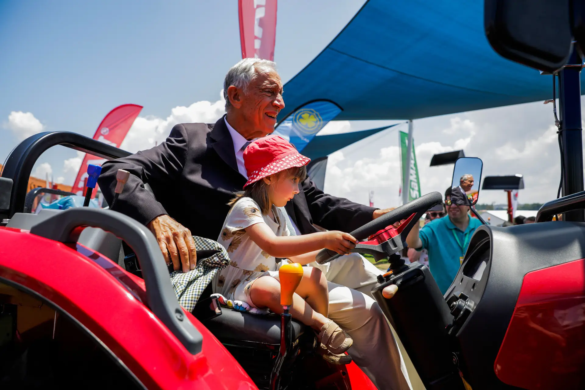 O Presidente da República Marcelo Rebelo de Sousa durante a inauguração da 59ª Feira Nacional de Agricultura, em Santarém