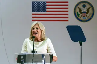 Primeira-dama dos EUA esteve em Lisboa para inaugurar “Arte nas Embaixadas”