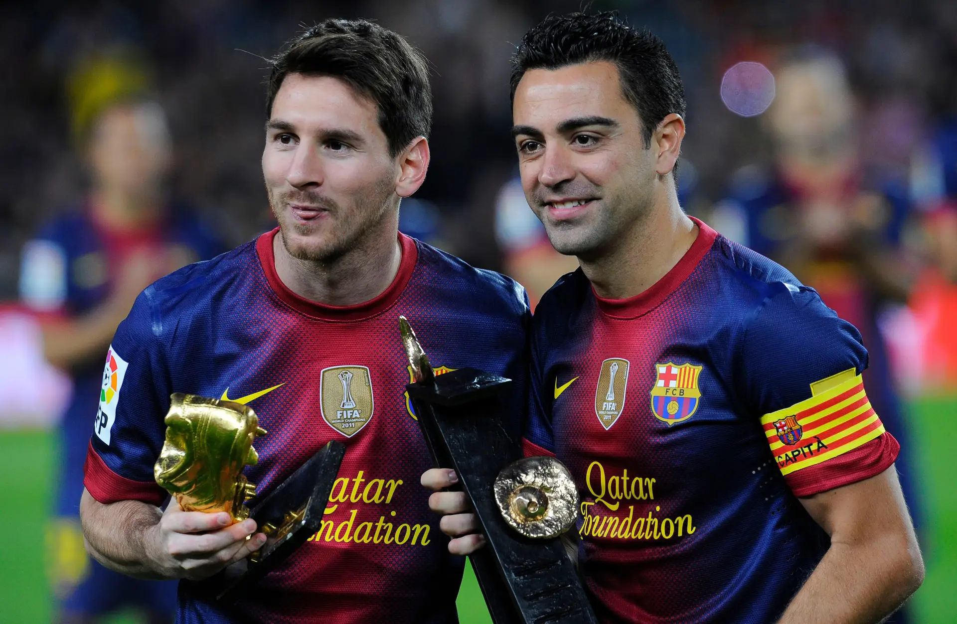 Messi e Xavi jogaram juntos no Barcelona ao longo de várias épocas