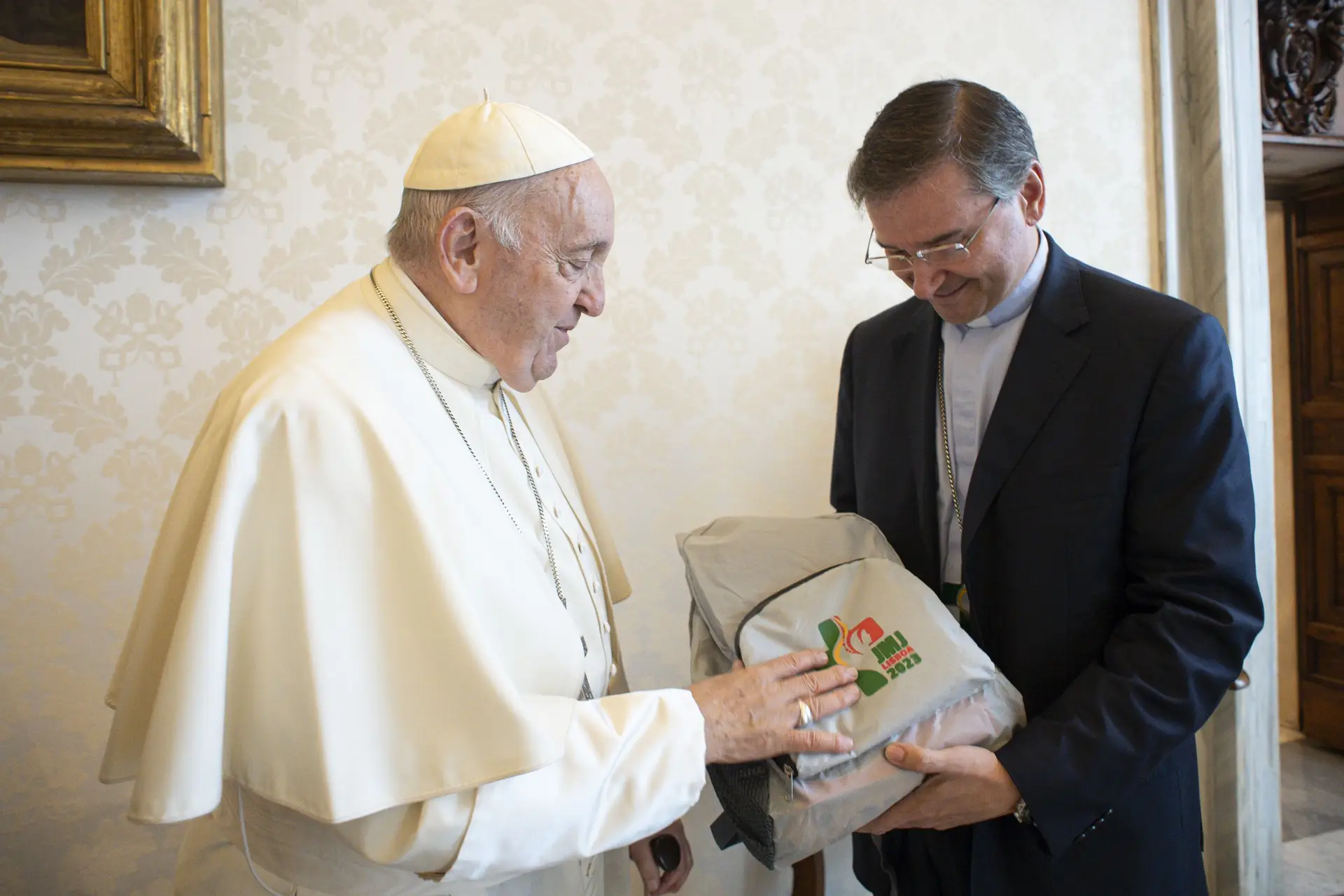 D. Américo Aguiar com o Papa Francisco