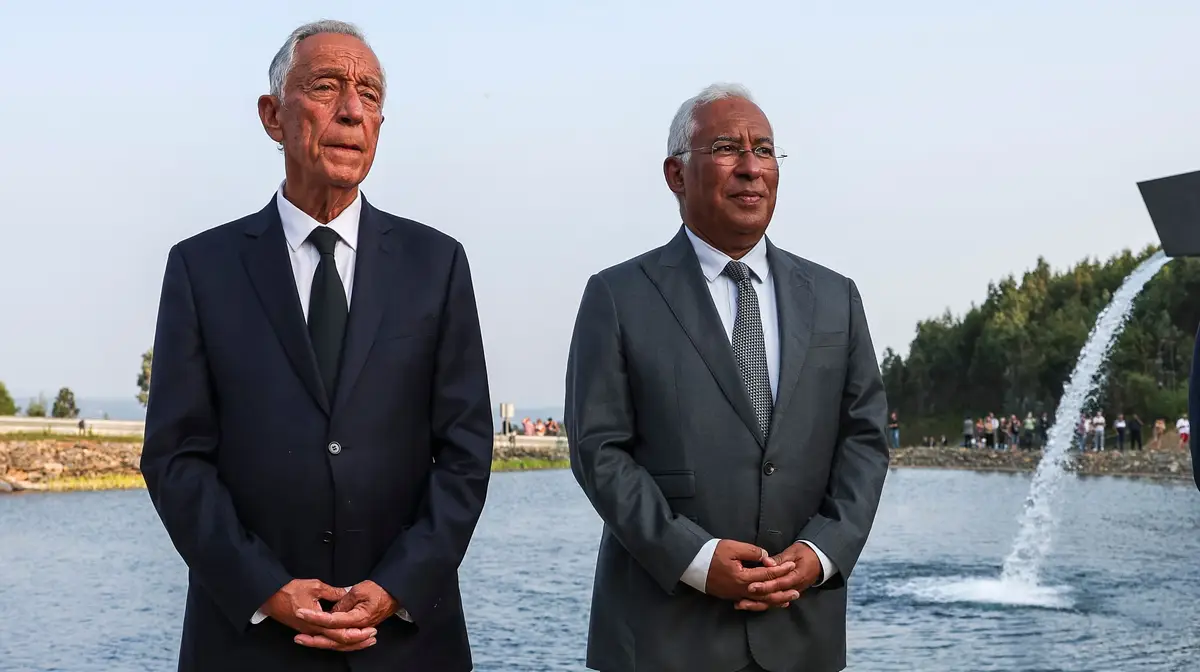 António Costa e Marcelo Rebelo de Sousa na homenagem às vítimas dos incêndios em Pedrógão Grande, em 2017